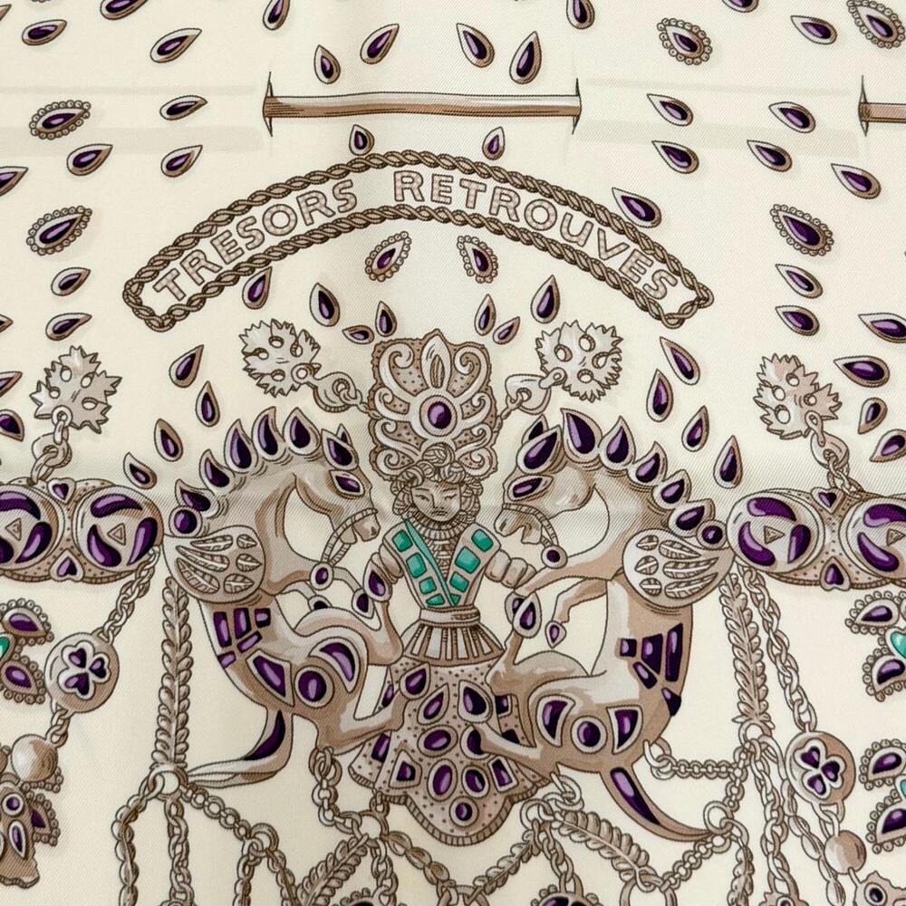 HERMES Authentic Black Silk Scarf - Picture 7 of 8